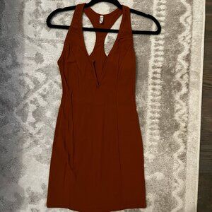 FREE PEOPLE Intimately burnt orange bodycon mini dress